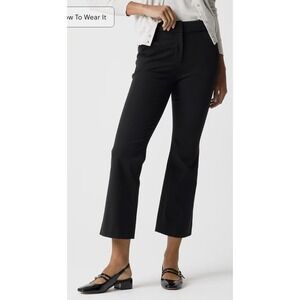 J.Crew Kelsey Flare Pant Black Cropped Trousers Dess Pants Womens Size 8